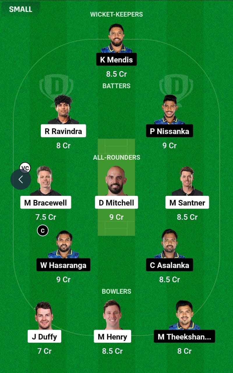 NZ vs SL 1st ODI Dream11 Prediction