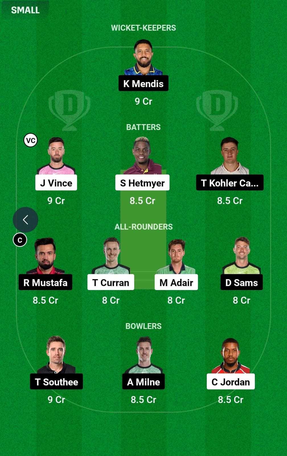 GG vs SWR 3rd T20 Dream11 Prediction
