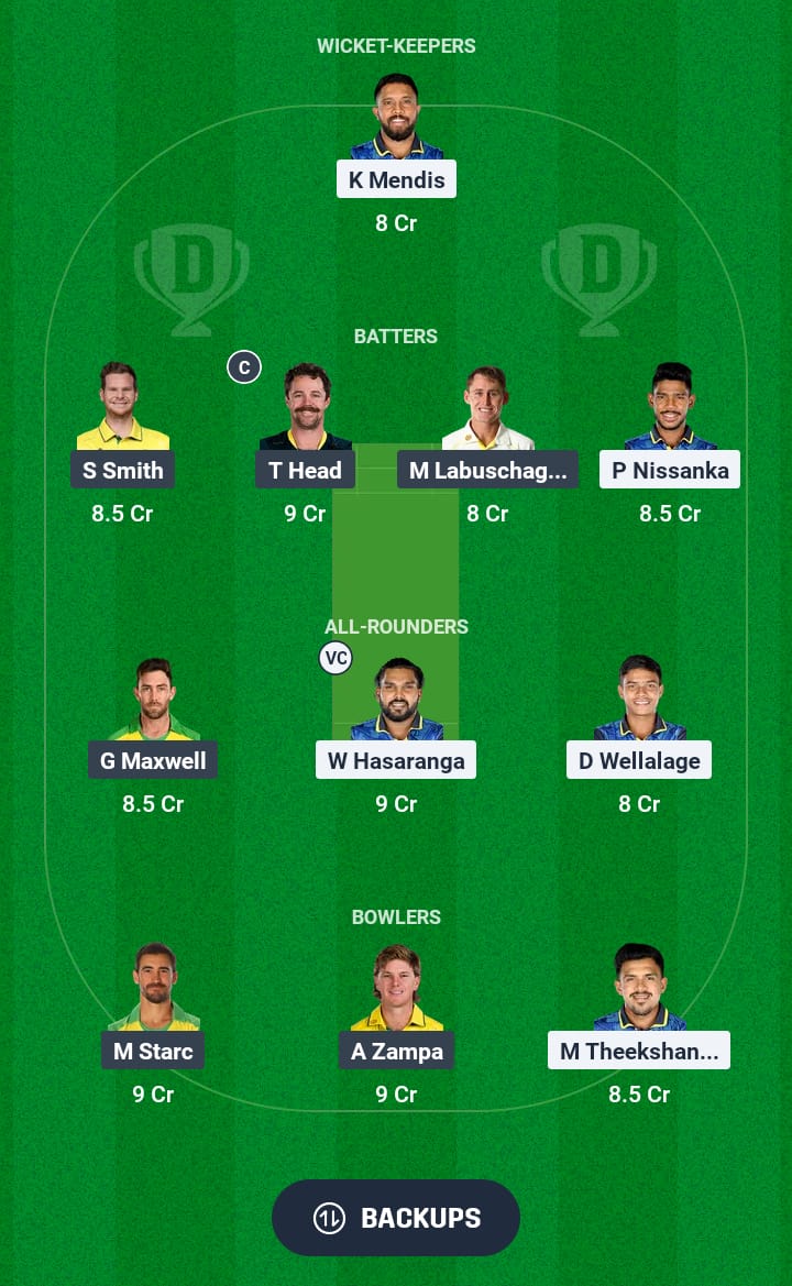 SL vs AUS Dream11 Prediction 