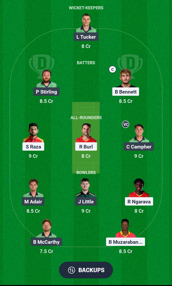 ZIM vs IRE Dream11 Prediction 