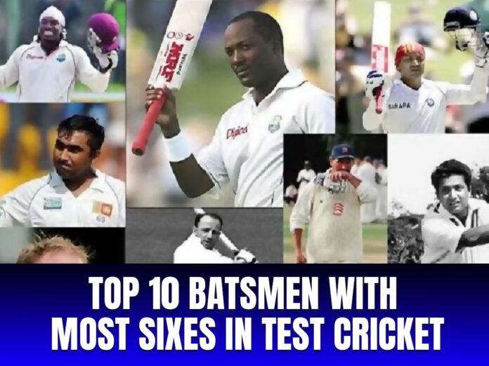 Top 10 batsman with most six