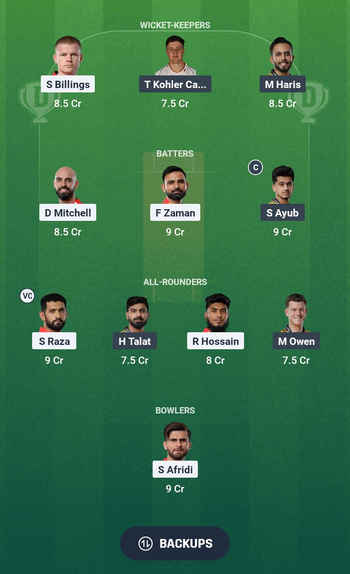 LAH vs PES Dream11 Prediction