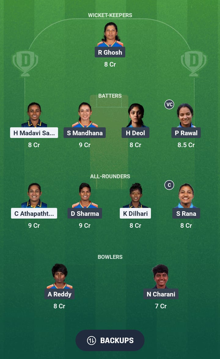 SL--W vs IN-W Dream11 Prediction