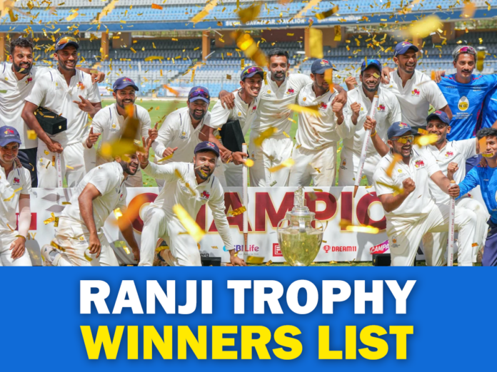 Ranji Trophy Winners List