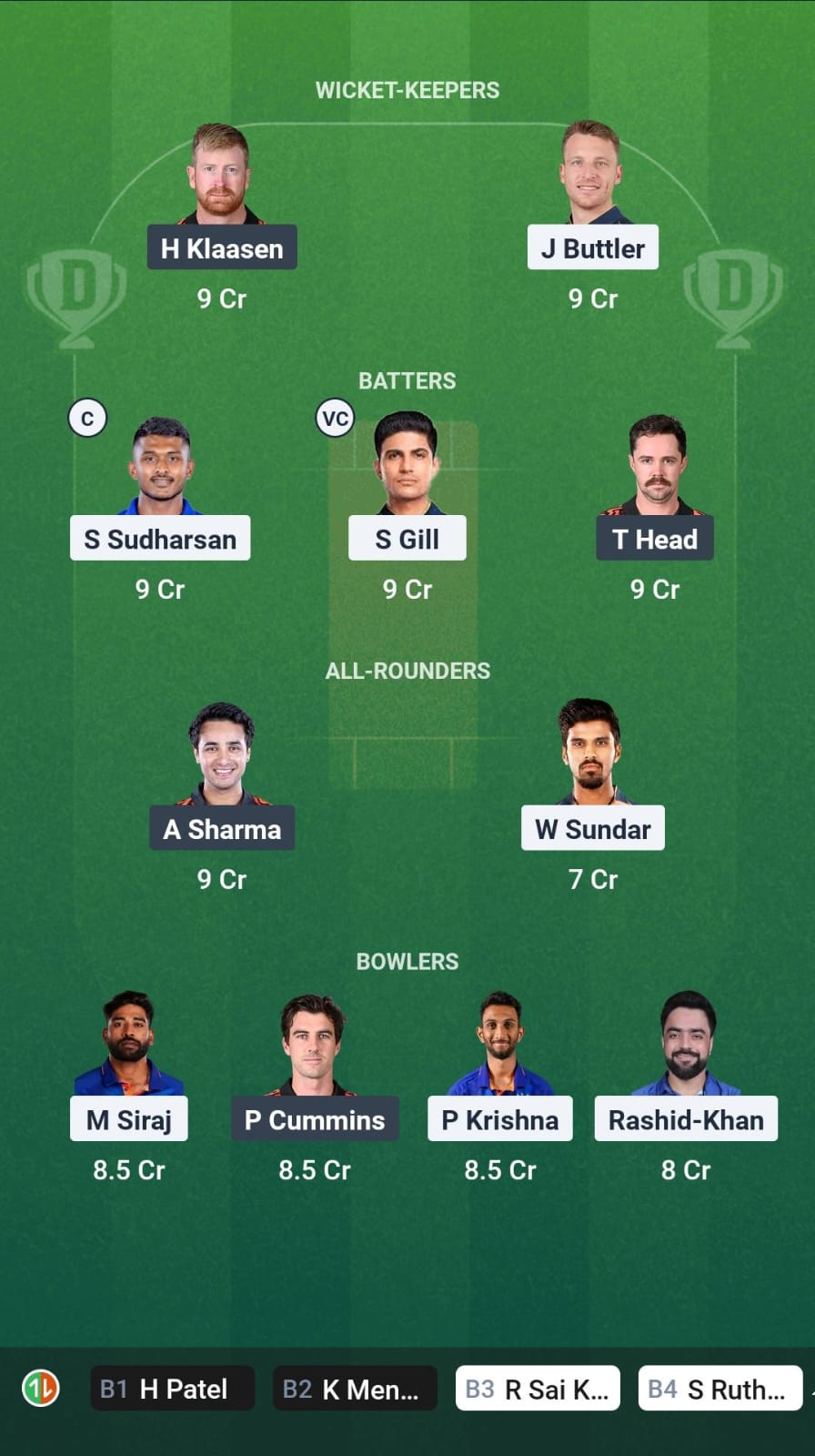  Dream11 Team Prediction GT vs SRH