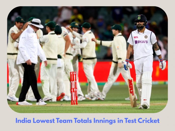 10 India Lowest Team Totals Innings in Test Cricket
