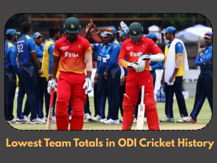 Lowest Team Totals in ODI Cricket