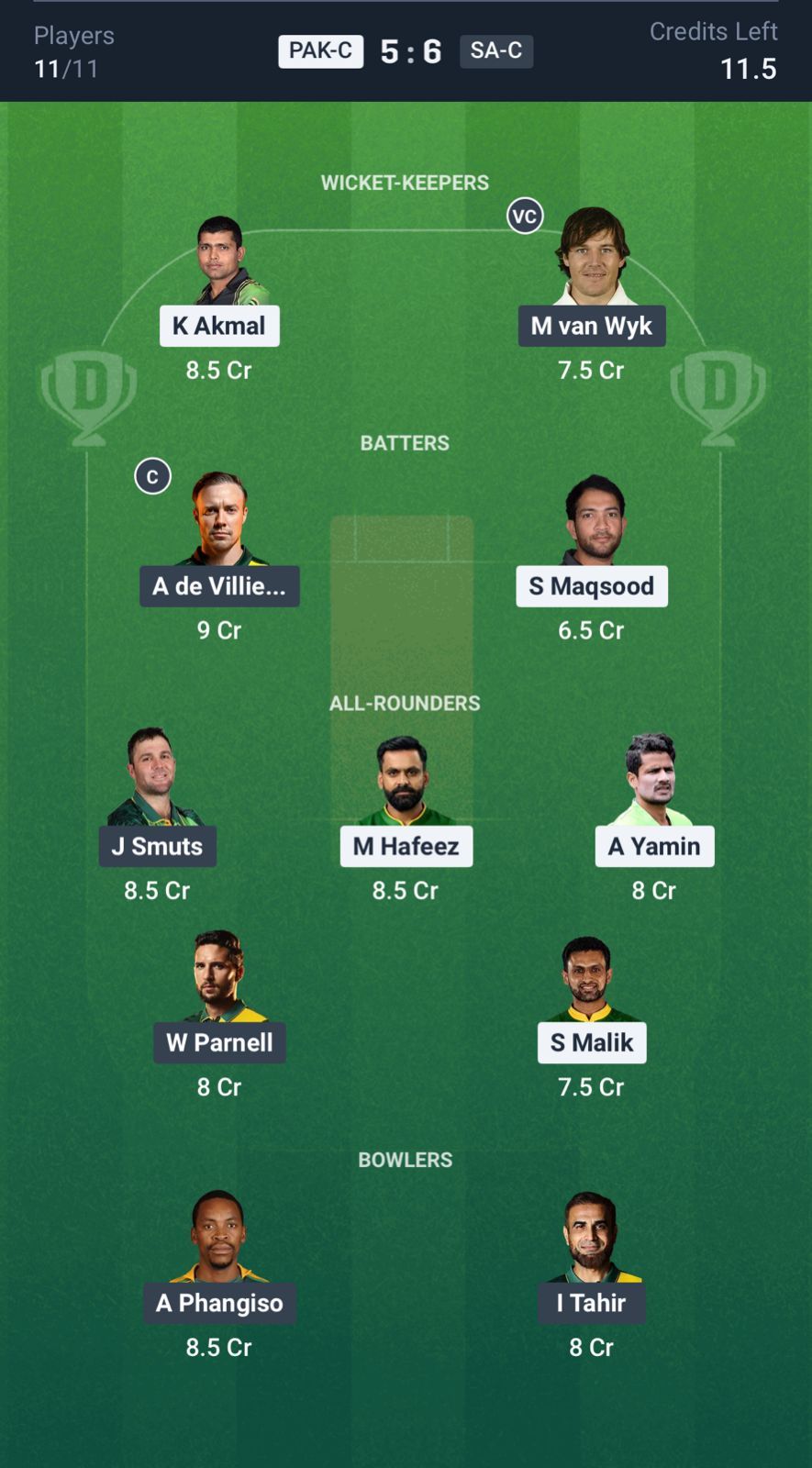 Dream11 Team Prediction PNC vs SAC